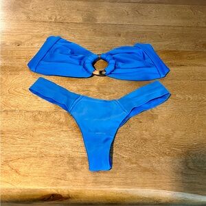 Montce Blue Strapless Bikini Set